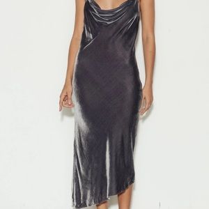 Adriano Goldschmied Gia Drape Velvet Dress